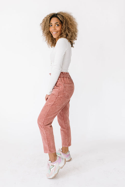 Love Lines Ribbed Top// White